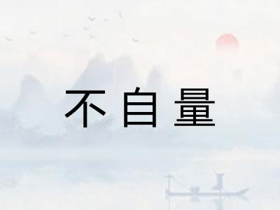 不自量