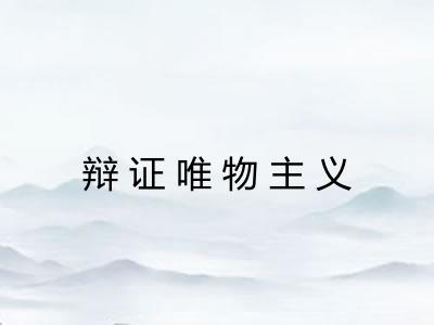 辩证唯物主义