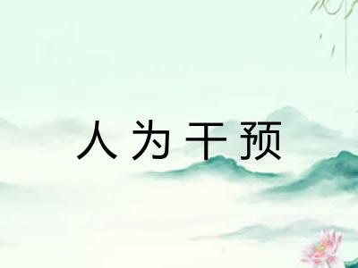 人为干预
