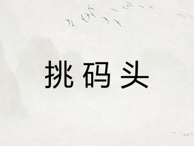 挑码头