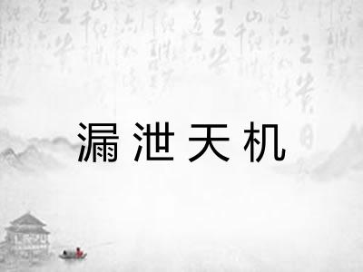 漏泄天机