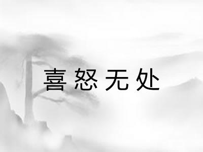 喜怒无处