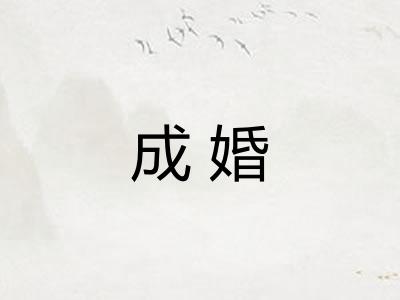 成婚