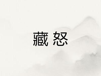 藏怒