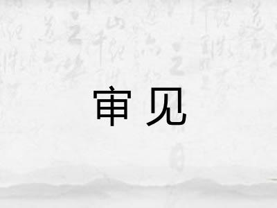 审见