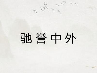 驰誉中外