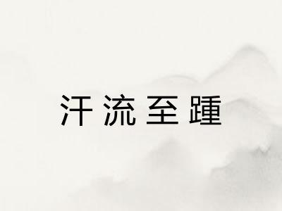 汗流至踵