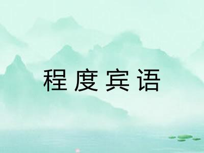 程度宾语