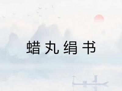 蜡丸绢书