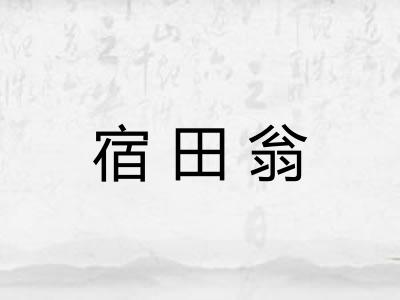 宿田翁