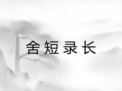 舍短录长