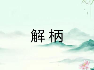 解柄