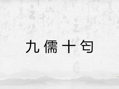 九儒十匄
