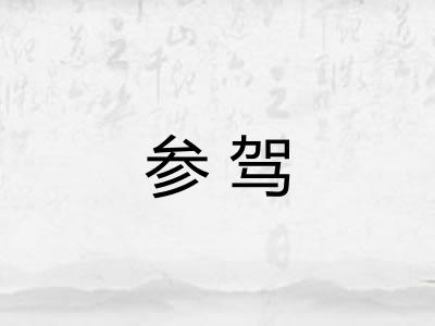 参驾