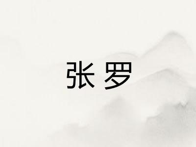 张罗