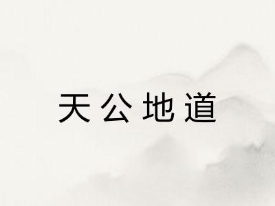 天公地道
