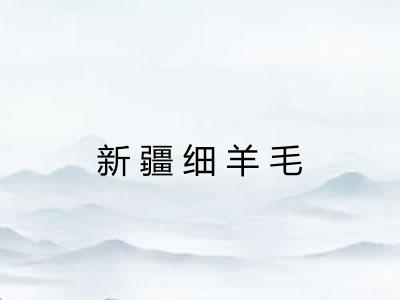 新疆细羊毛