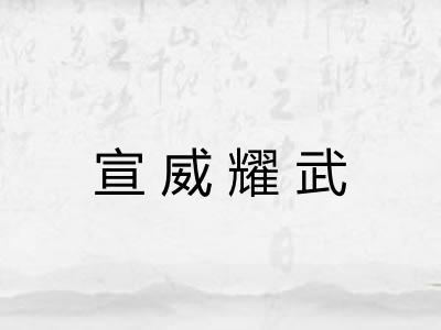 宣威耀武