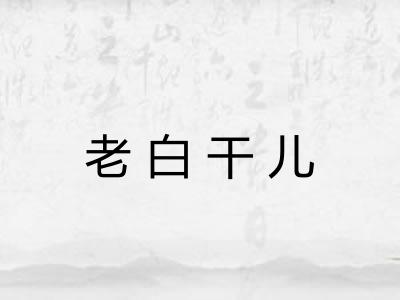 老白干儿