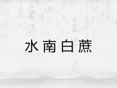 水南白蔗