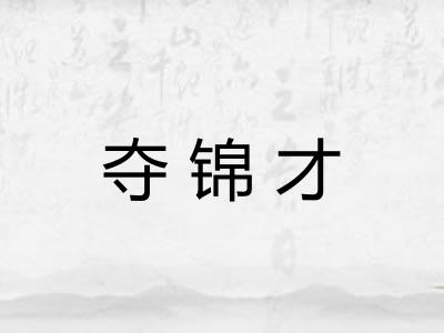 夺锦才