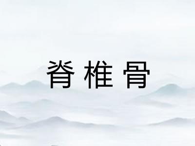 脊椎骨