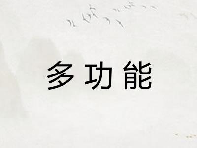多功能