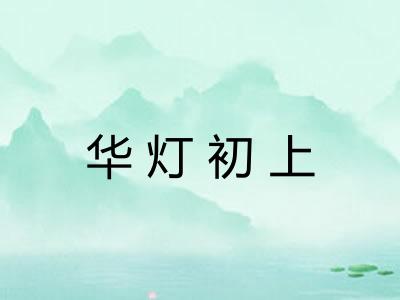 华灯初上