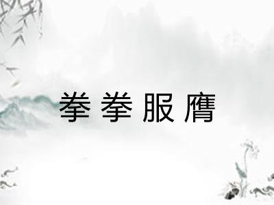 拳拳服膺