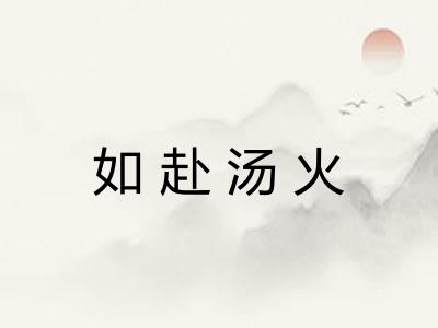 如赴汤火