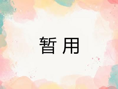 暂用