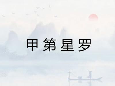 甲第星罗