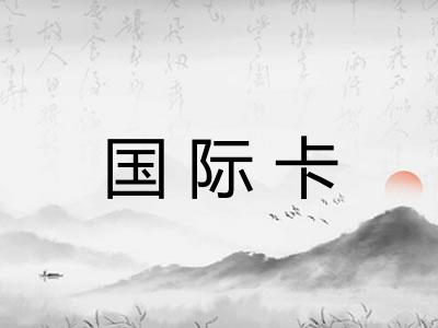 国际卡