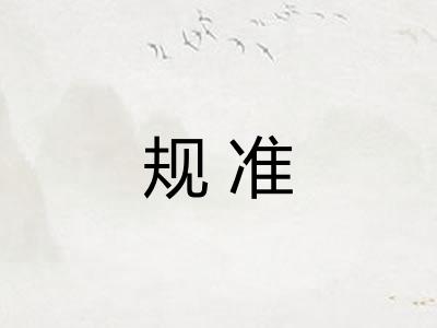 规准