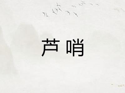 芦哨