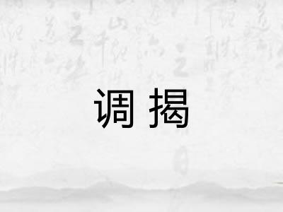 调揭