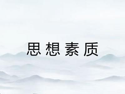 思想素质
