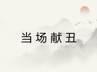 当场献丑