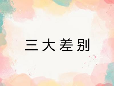 三大差别