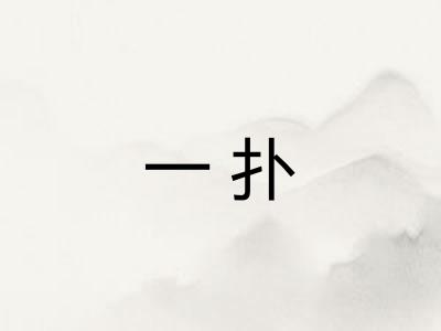 一扑