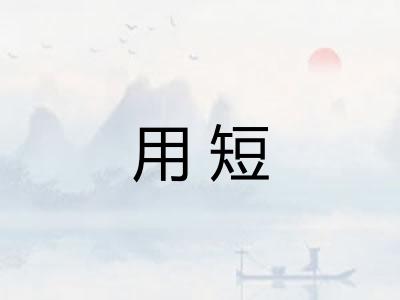 用短