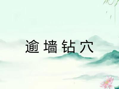 逾墙钻穴