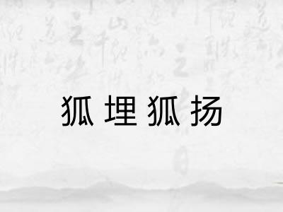 狐埋狐扬