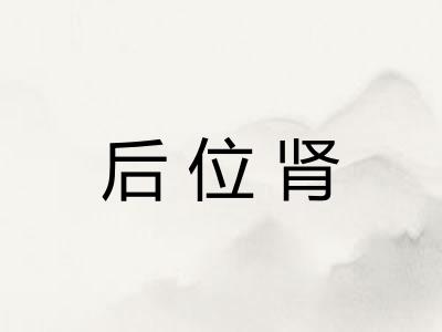 后位肾
