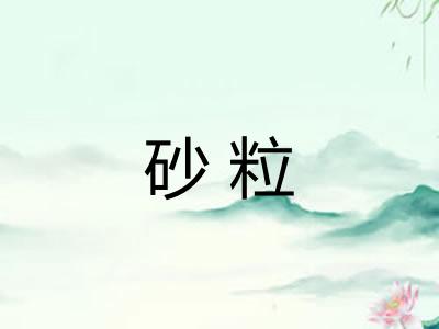 砂粒