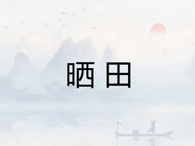 晒田