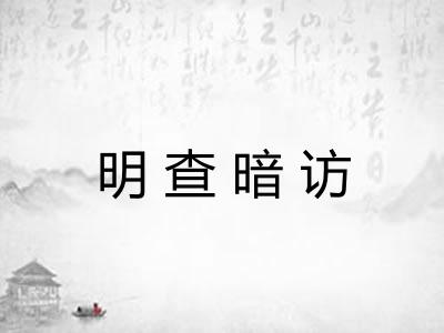 明查暗访