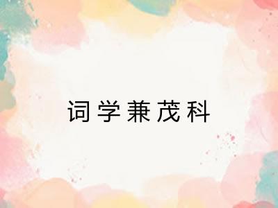 词学兼茂科