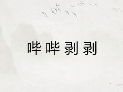 哔哔剥剥