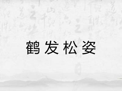 鹤发松姿